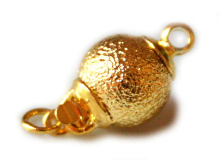 2x Matt ball clasp gold color, size 8-15mm-0