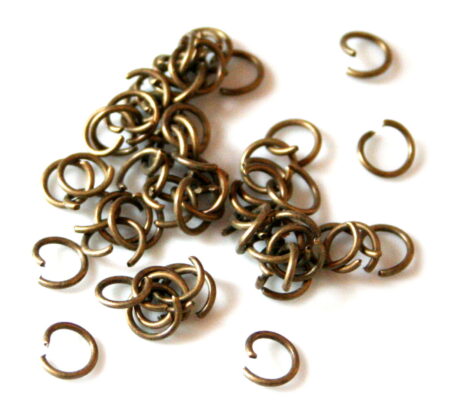 50 x Jump ring, bronze color, 7mm -0