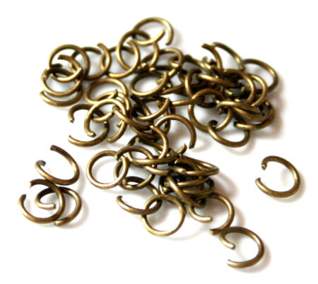 Jumpring in bronze, size 7mm, 50 pieces-0