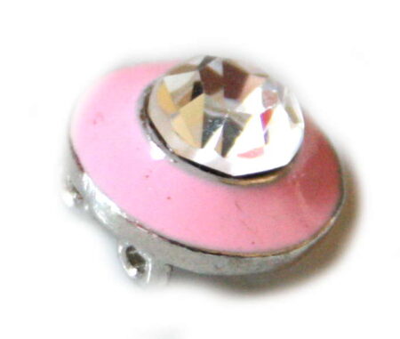 Cloisonne 2 hole spacer, 13.6mm round-0