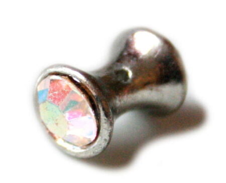 Silver coloured spacer. 13.8x7.9mm-0