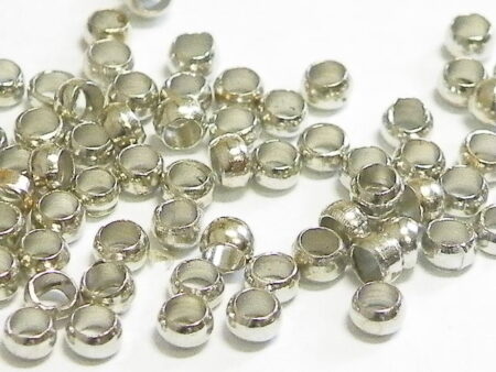 Silver coloured 2mm round bead. Nickel and lead free.