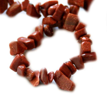 Goldstone chip string, 80 cm