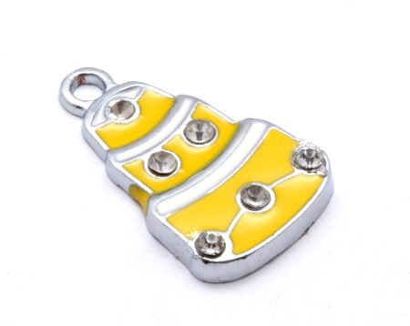 Cake tier charm in yellow, 23mm high-0