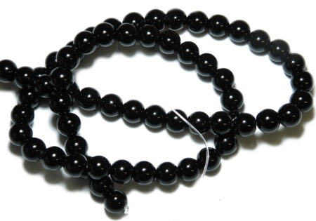 Onyx bead string, 6mm, round, 40cm
