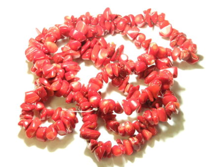 Red Coral Chip string 80cm