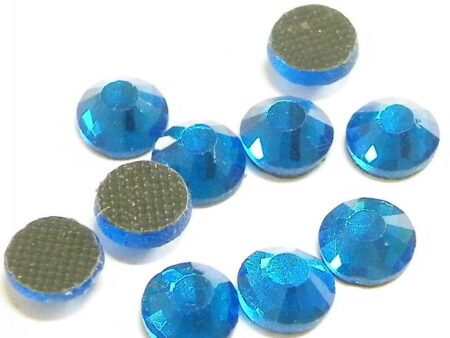 144 hotfix rhinestones, ss30, royal blue 6.4mm