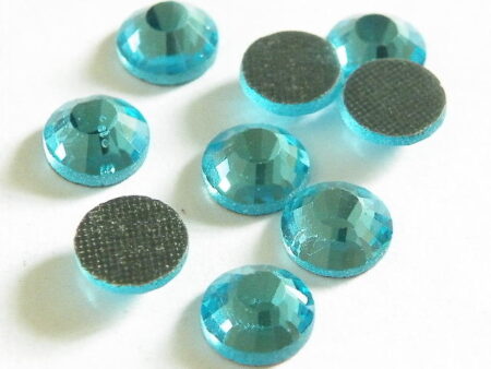 144 hotfix rhinestones, ss30, light blue 6.4mm