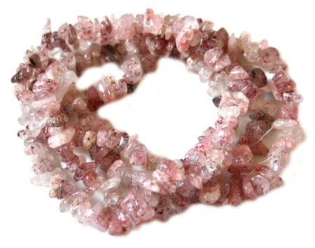 Strawberry quartz chip string 79cm long-0