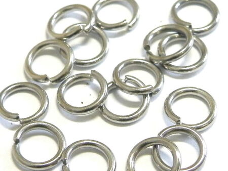 10x Jumpring in silver color, 6mm Nickel Metal