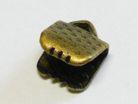 Packet of 10 Ribbon Crimp bronze color 6mm