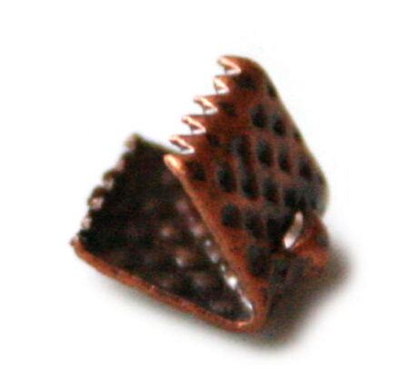 Packet of 10 Ribbon Crimp copper color 6mm -0