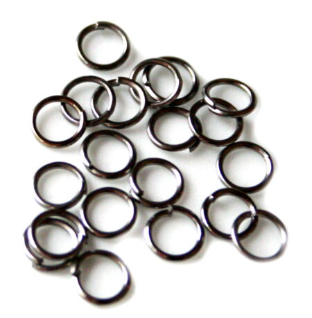 20x Jumprings, gunmetal color, 6.3x1mm-0