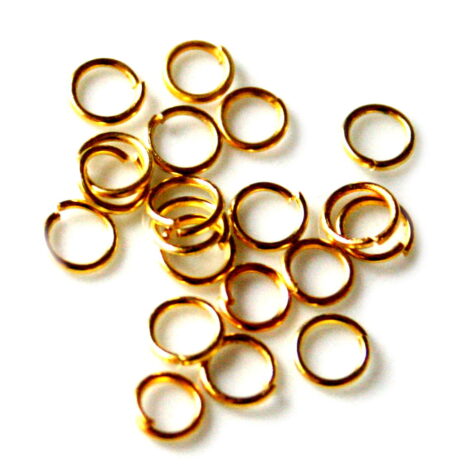50 xJumprings, gold color, 5mm, 1mm thick-0