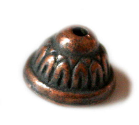 Bead cap bronze color, 11.5mm-0