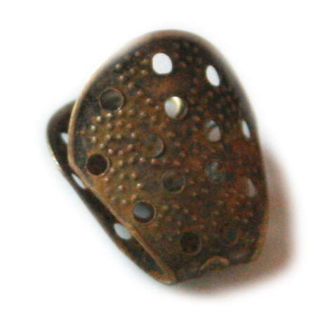 Bead cap bronze color, 11mm-0