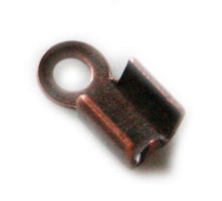 10 x End crimps for strings in copper color 4.3x9.4mm-0