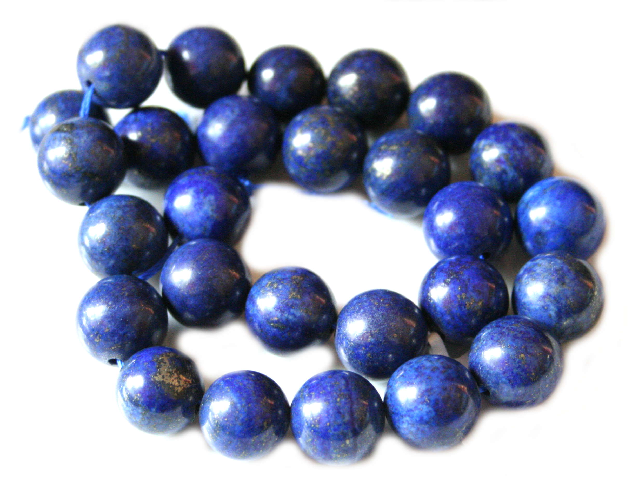 Lapis lazuli bead string 14mm 39cm -37473