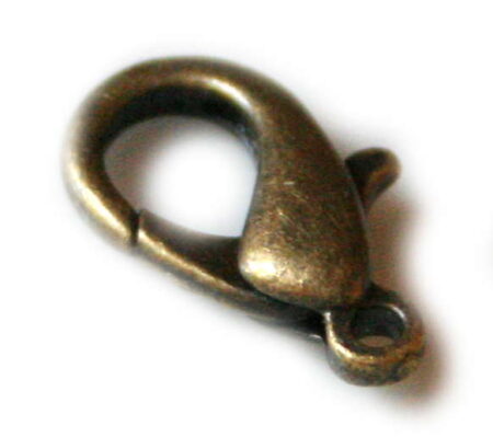 2x Bronze lobster clasp, 15mm-0