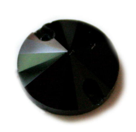 16mm black glass sew on disc-0