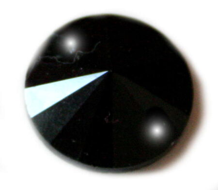 18mm black glass sew on disc-0