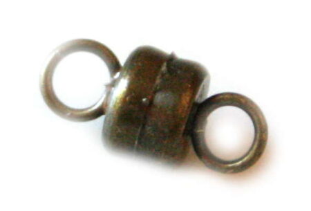 2x Magnetic clasp in bronze 6mm round-0