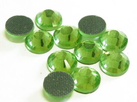 144 Hotfix Rhinestones, 4mm, Green