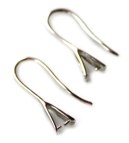 Nickel free earring pair, sheperd hook w bail attachment, 22mm