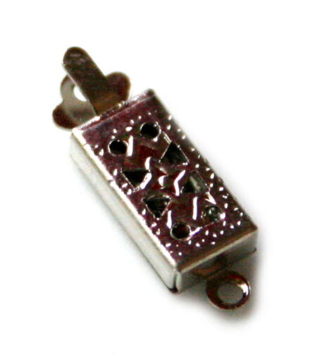 Nickel free box clasp, rectangular, 17mm