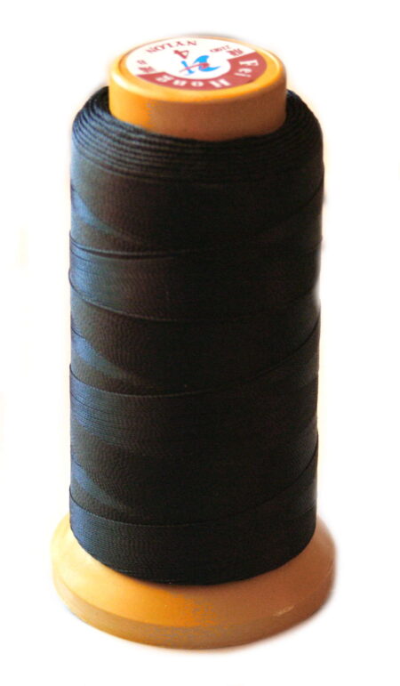 Nylon thread for pearl stringing, size 4, black