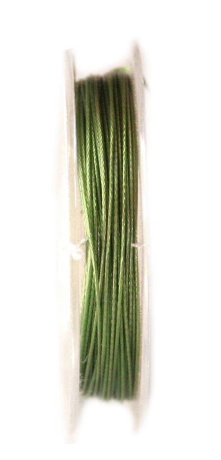 Tigertail peridot coloured wire, 8m 0.38mm