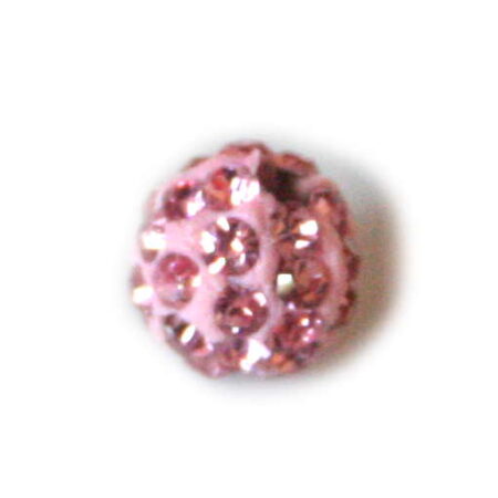 Rhinestone bead, dusty pink, 8mm