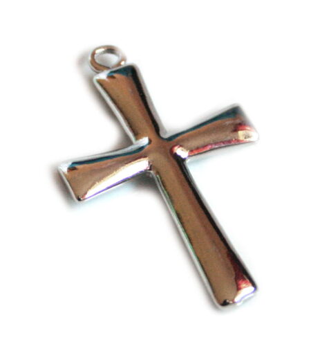 Cross pendant, nickel silver, 42mm