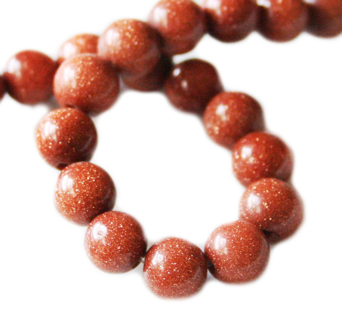 Black gold Amazonite bead string, round, 6mm, 40cm