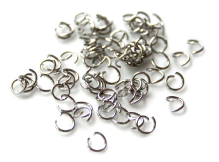 25 x Jumpring in stainless steel 0.6x5mm