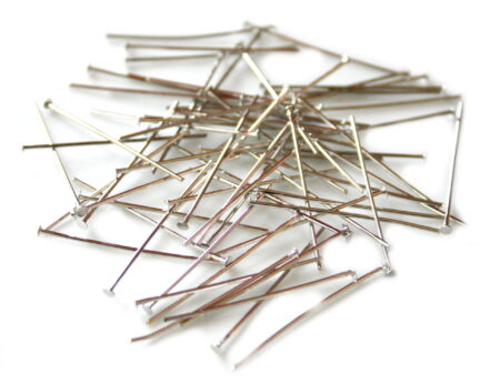 100 x Stainless Steel head pins, 0.7x25mm