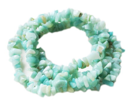 Green Amazonite chip string, 80cm