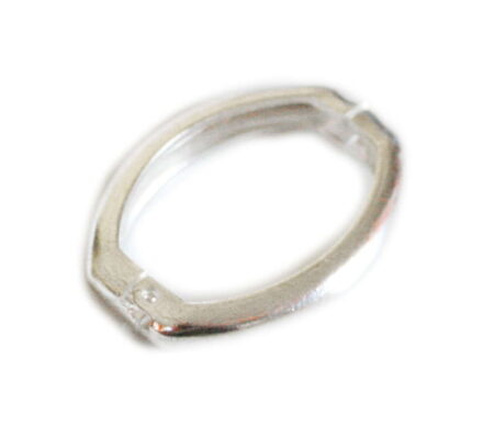 Nickel free scarf clasp, bright silver, 26mm