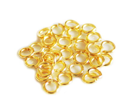 50 x Nickel free jumpring, gold color, 1x5mm