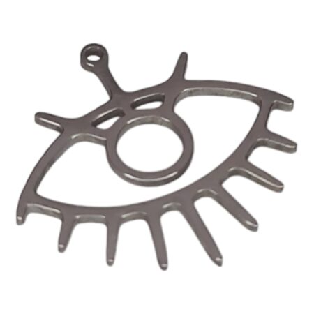 Evil eye pendant, Stainless Steel, 20mm, no bail