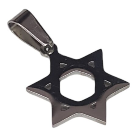 David Star pendant, Stainless Steel, 26mm incl. bail