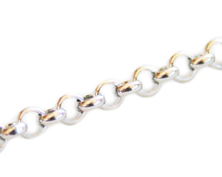 Stainless steel rolo chain w lobster clasp, 2.5mm, 50cm
