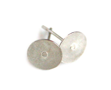 6 x Pairs of flat earring component, DIY item, nickel free