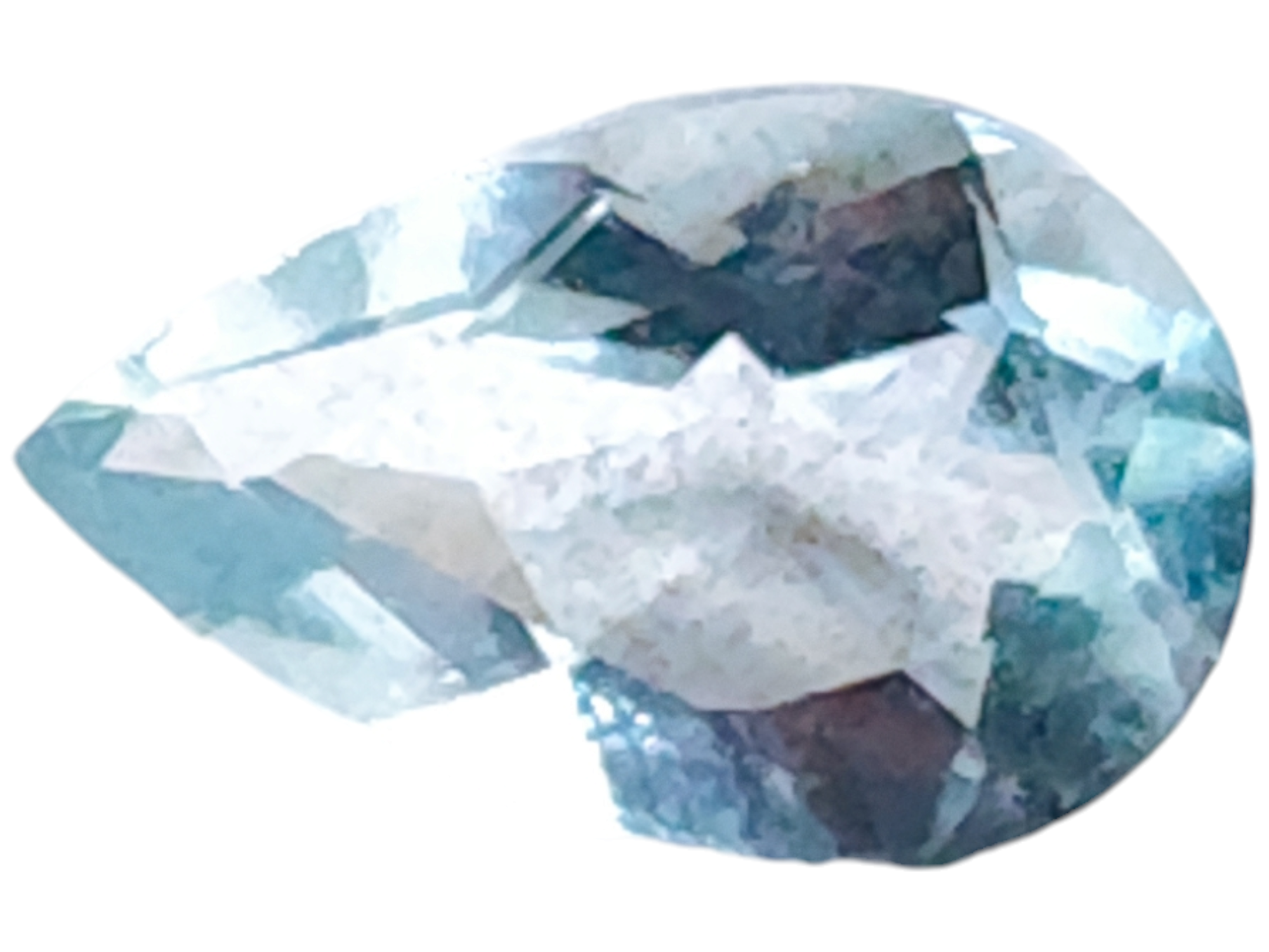 Aquamarine, pear cut, 1.085ct, 6x9mm