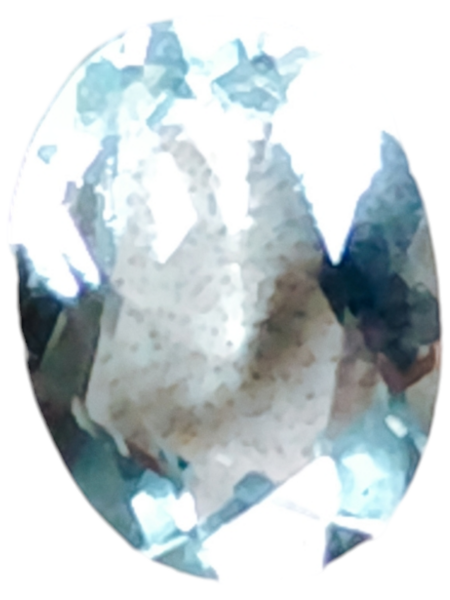Aquamarine, oval cut, 1.225ct, 6.5x9mm
