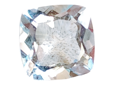 Aquamarine, cushion cut, 0.89ct, 6mm