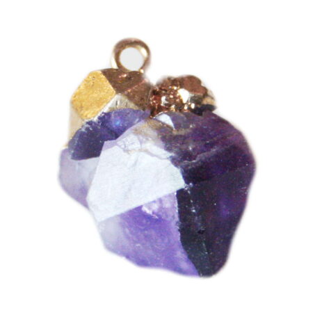 Rough Amethyst pendant, gold bail, 20-30mm