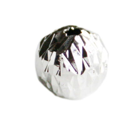 2 x Nickel free round bead, facets, 8mm