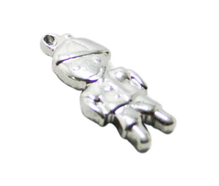 Girl charm in stainless steel, 21mm