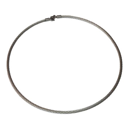 Stainless steel cable choker necklace w clasp